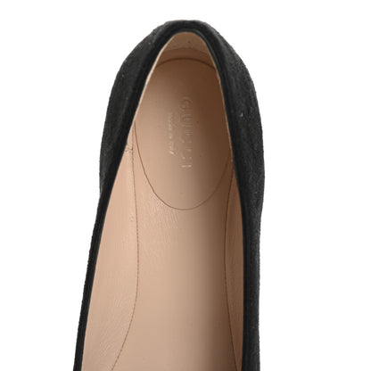 Gucci Kid Scamosciato GG Marmont Fringe Flats 38.5 Black 7 of 12