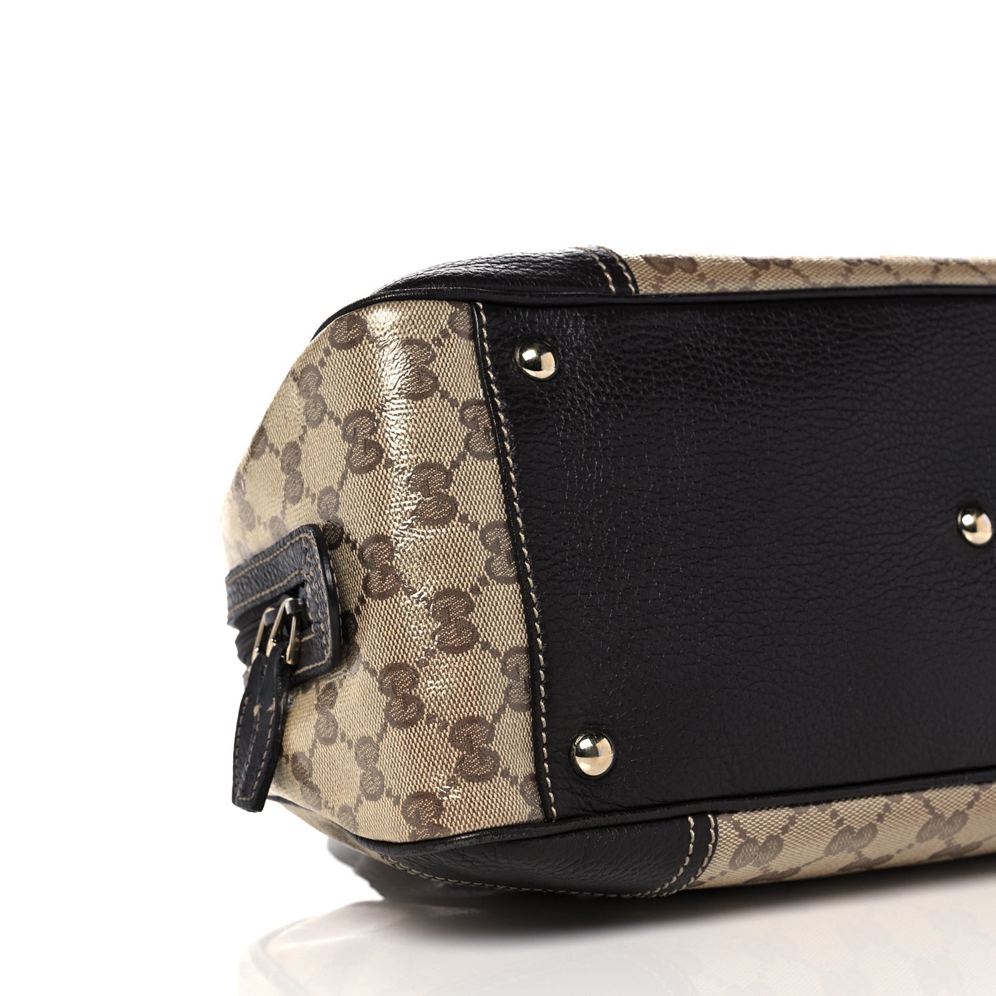 Crystal Monogram Web Princy Boston Brown