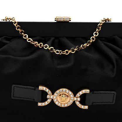 Versace Satin Crystal Medusa 95 Plaque Clutch Black 13 of 19
