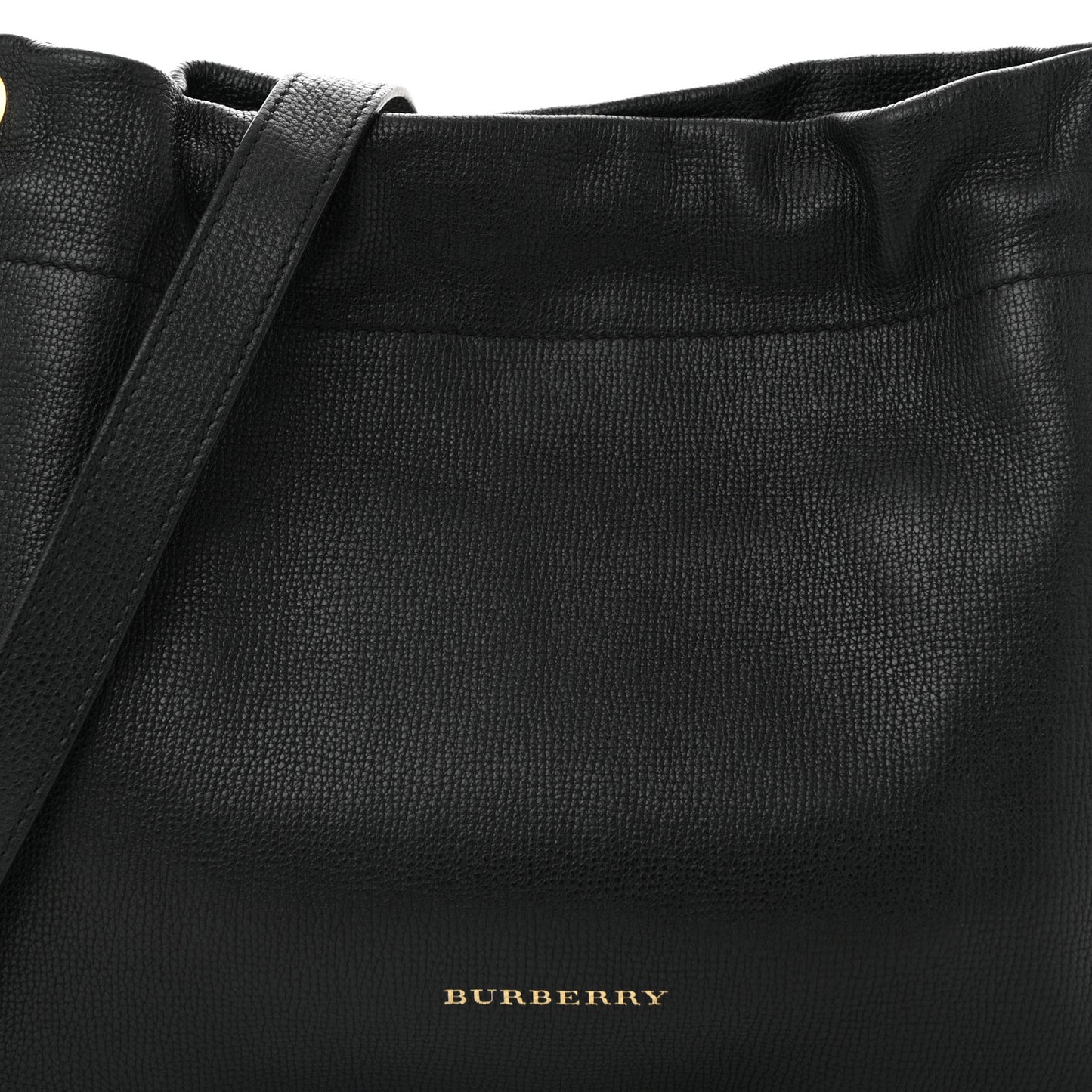 Grainy Calfskin House Check Small Bingley Black