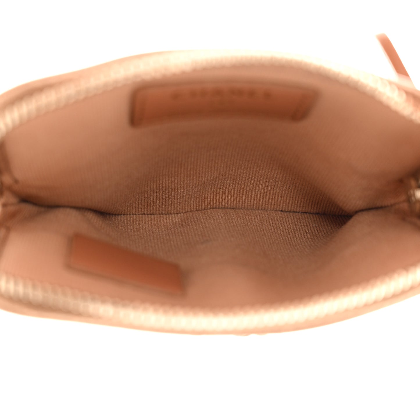 Lambskin Quilted Chanel 19 Zip Card Holder Wallet Brown