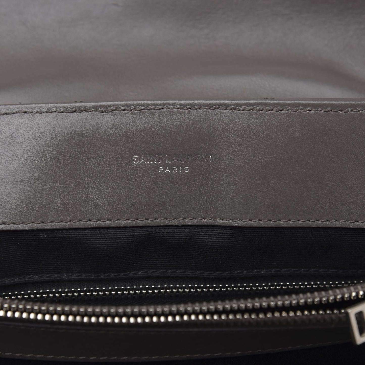 Calfskin Y Quilted Monogram Medium Loulou Chain Satchel Asphalt