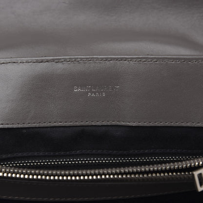 Saint Laurent Calfskin Y Quilted Monogram Medium Loulou Chain Satchel Asphalt 6 of 16