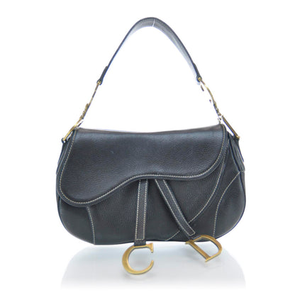 Christian Dior Leather Saddle Bag Black 1 of 10