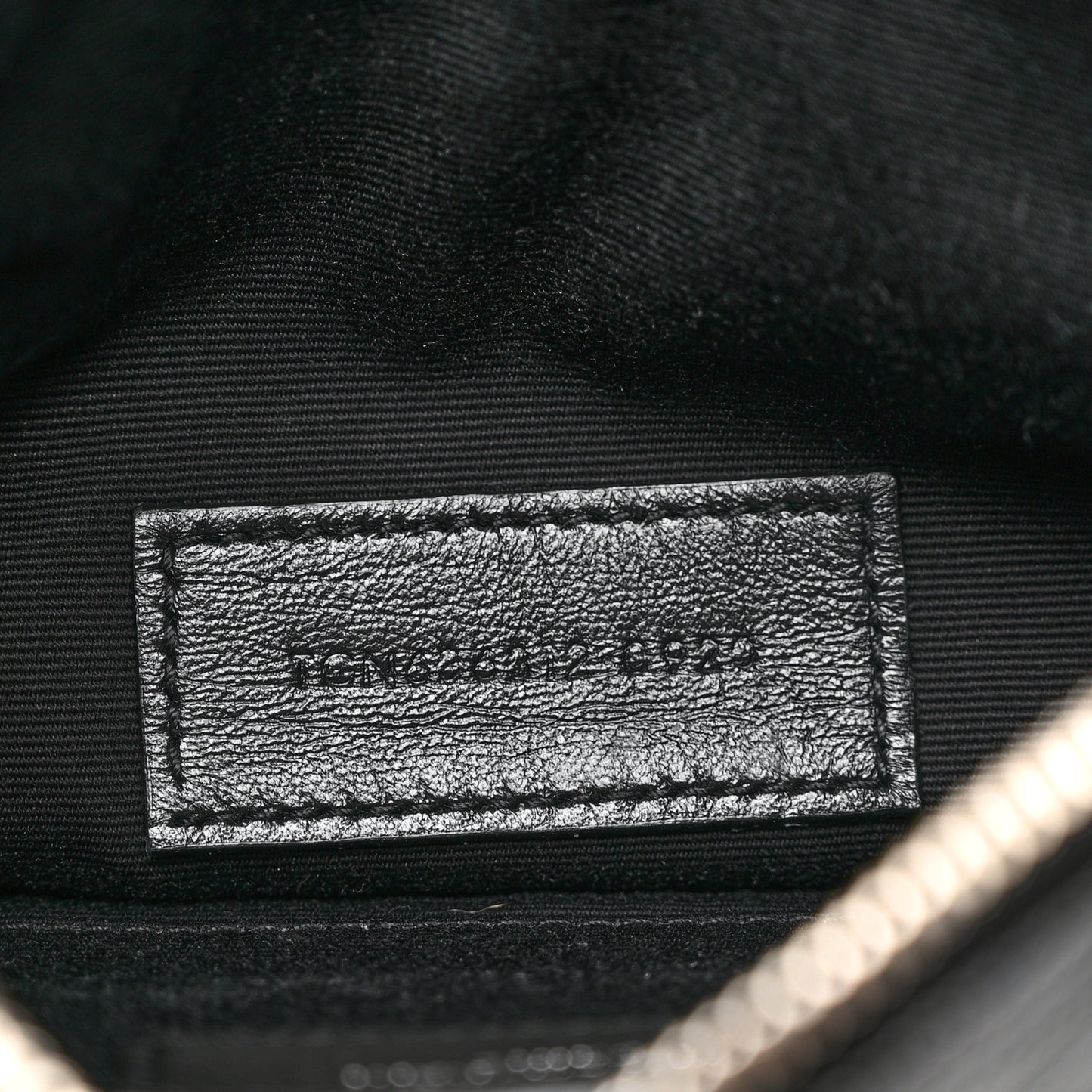 Grain De Poudre Chevron Monogram Bill Pouch Black