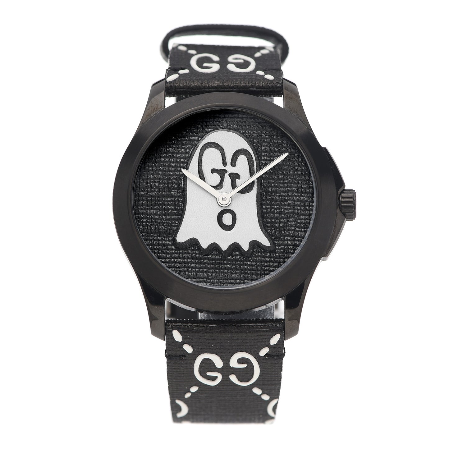 PVD Stainless Steel Canvas 38mm G-Timeless Ghost Quartz Watch Black