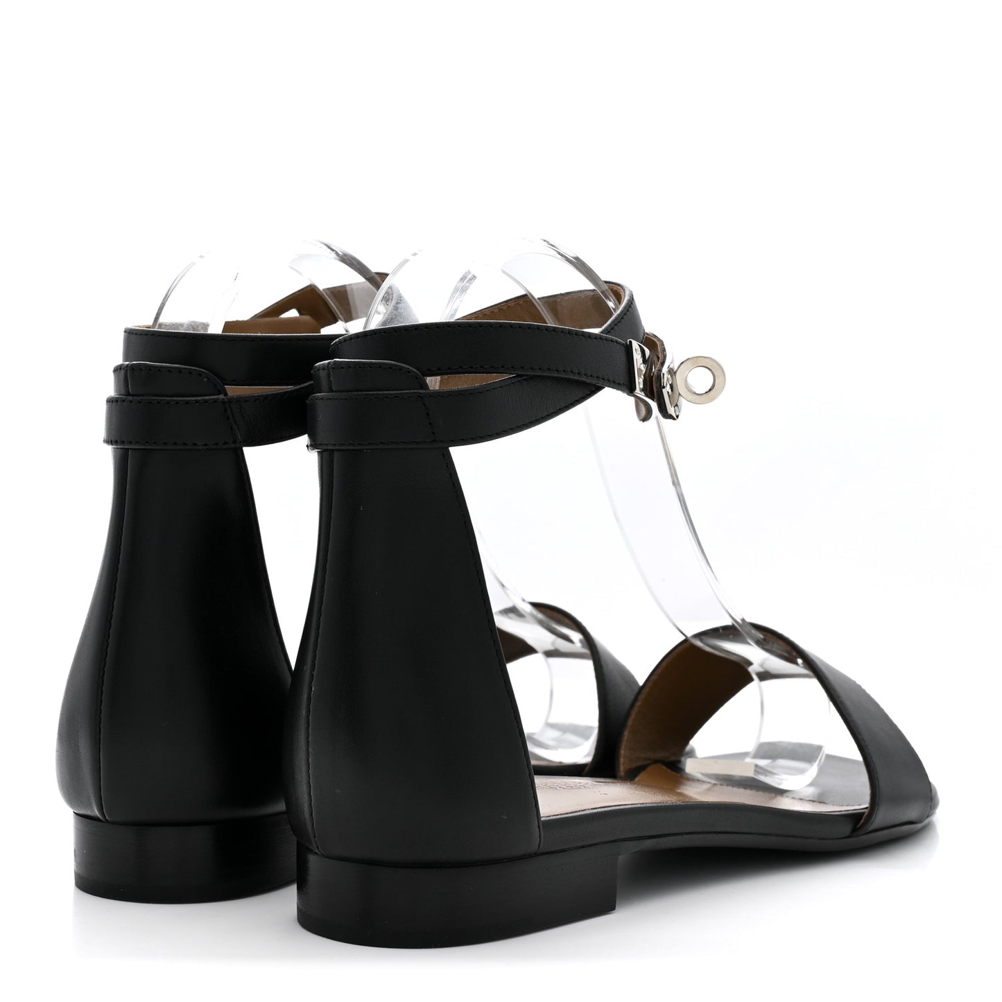Heritage Calfskin Baia Sandals 37 Black