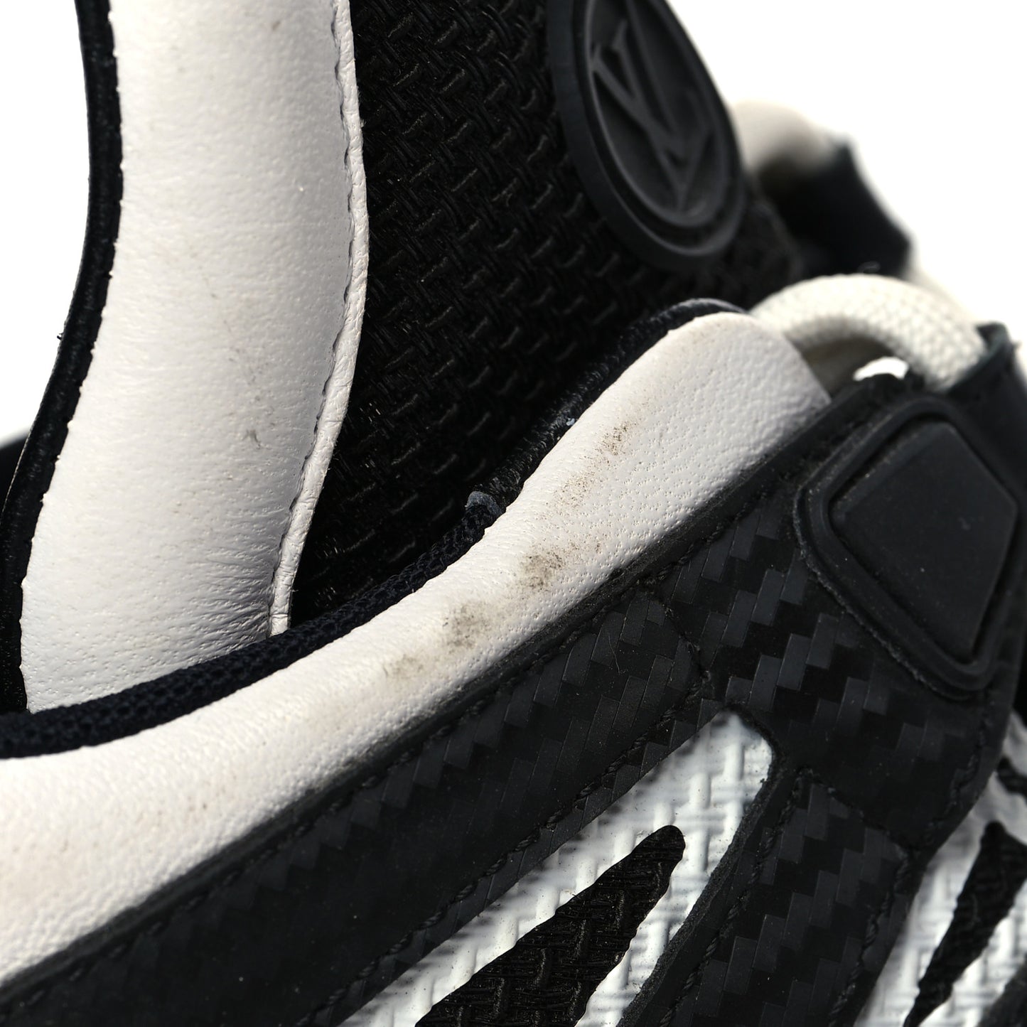 Calfskin Technical Nylon LV Archlight Sneakers 39 Black White