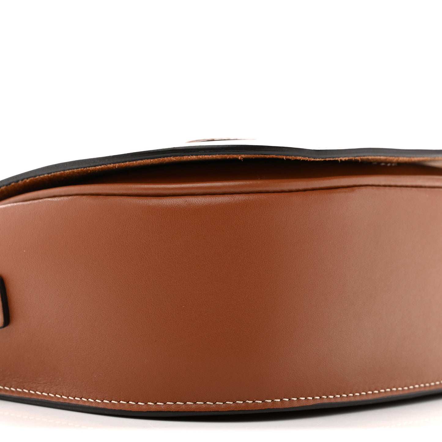 Smooth Calfskin Studded Cuir Triomphe Folco Crossbody Bag Tan