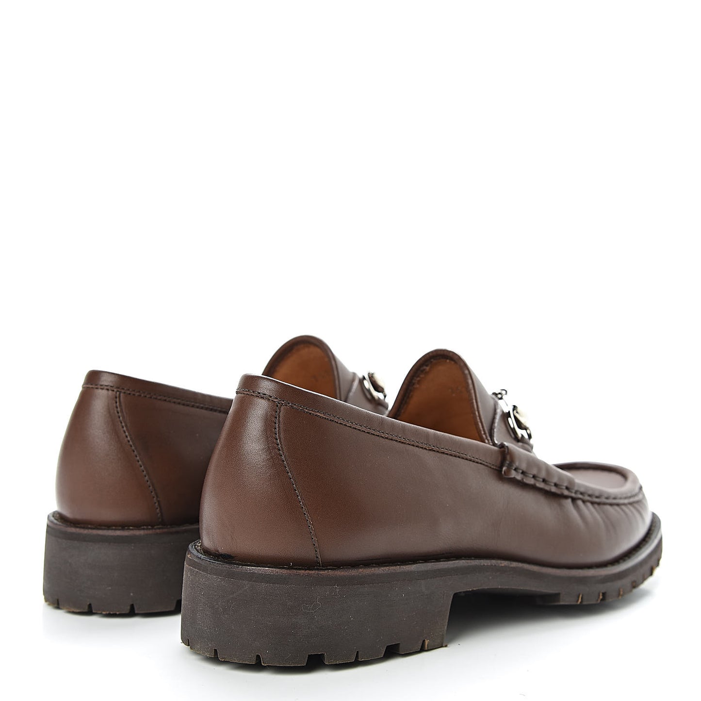 Laredo Calfskin Mens Horsebit Lug Sole Loafers 8.5 Brown