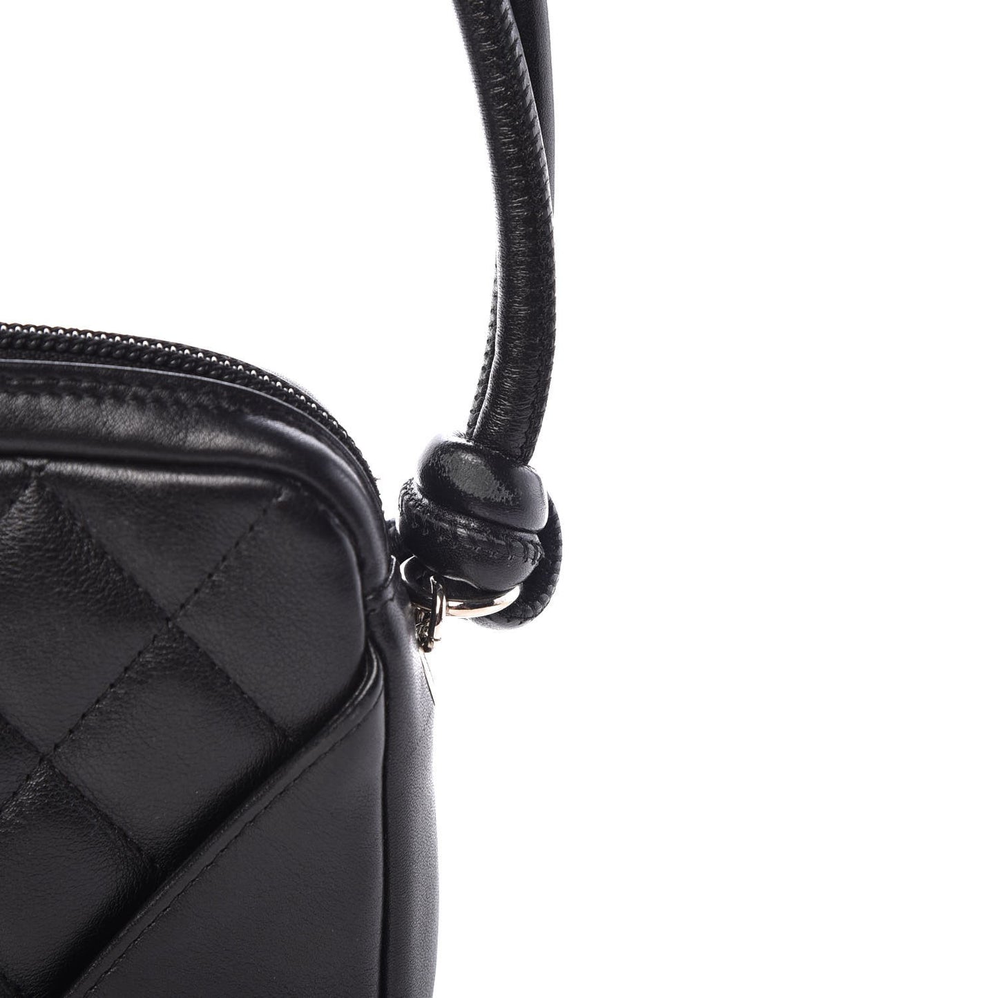 Calfskin Quilted Cambon Pochette Black White