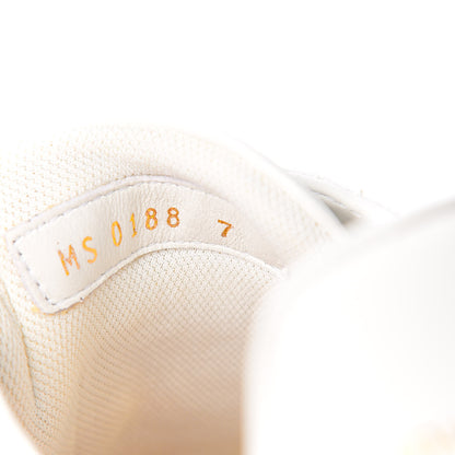 Louis Vuitton Calfskin Luxembourg Sneakers 7 White Orange Yellow 8 of 9