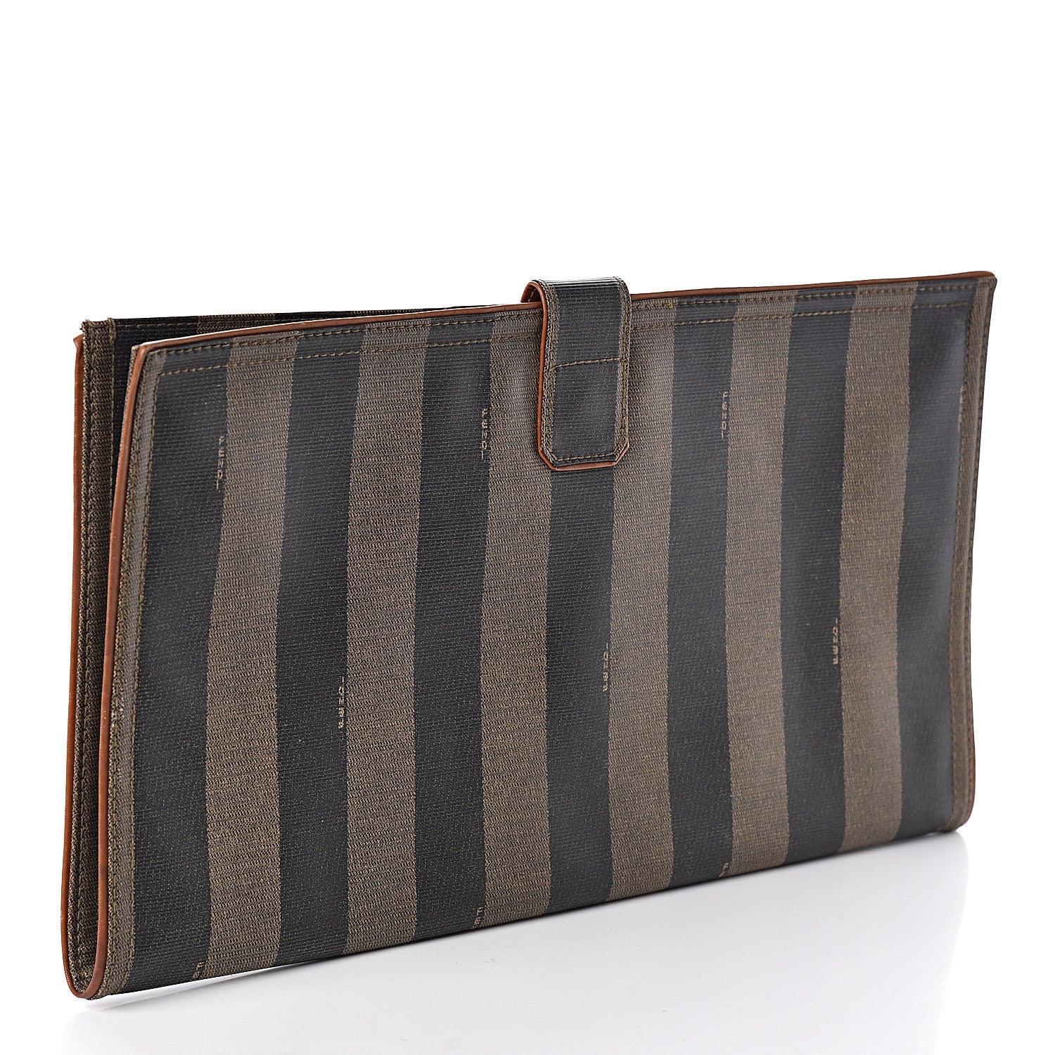 Fendi Pequin Fold Clutch Tobacco 3 of 8