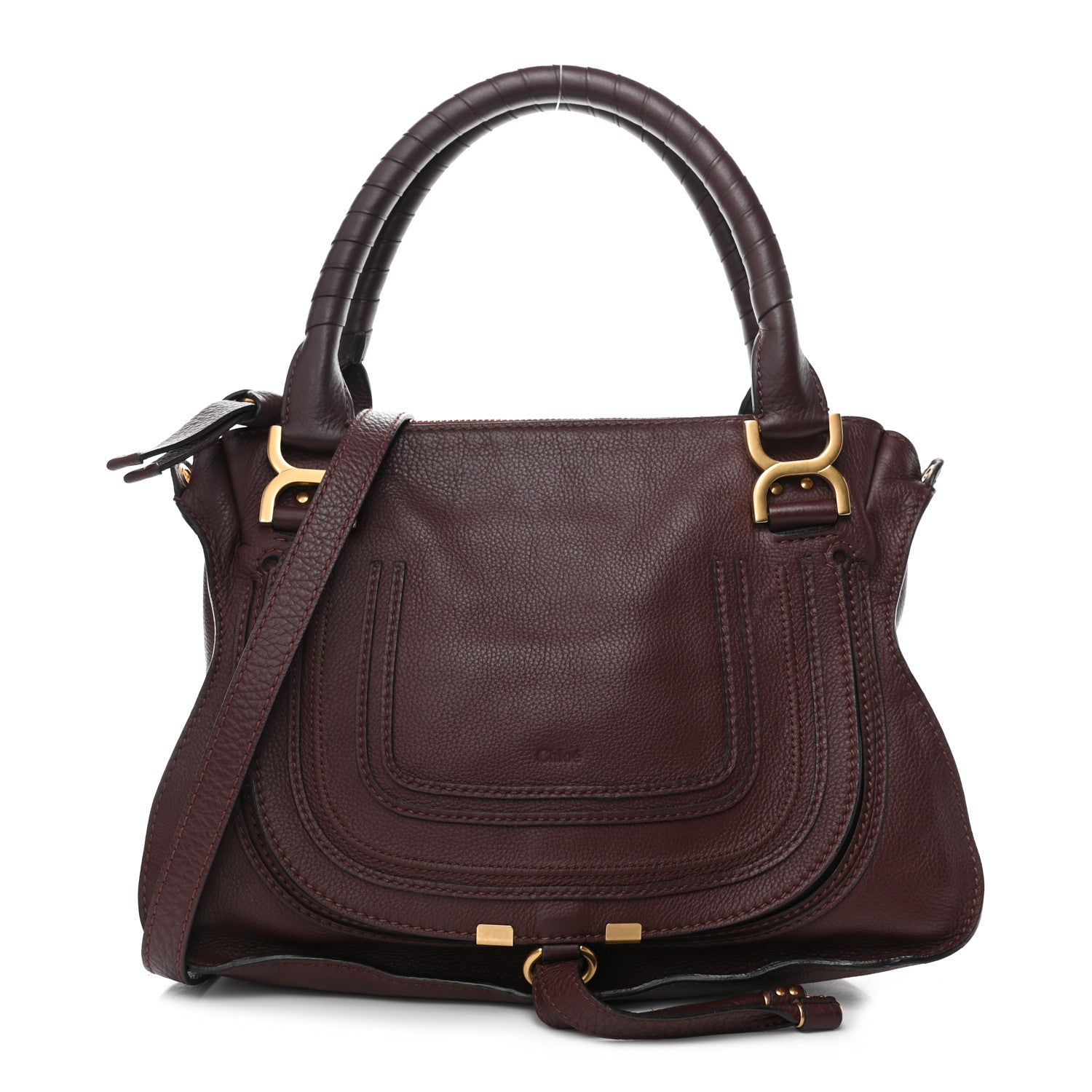 Chloe Calfskin Medium Marcie Satchel Burnt Brown 1 of 5