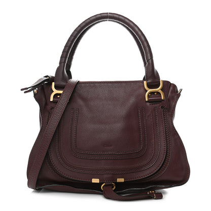 Chloe Calfskin Medium Marcie Satchel Burnt Brown 1 of 5