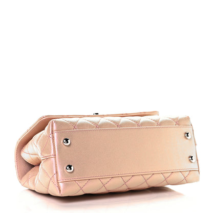 Chanel Iridescent Caviar Quilted Mini Coco Handle Flap Pink 10 of 31