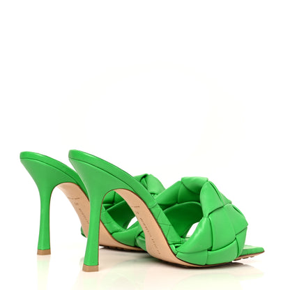 Bottega Veneta Nappa Maxi Intrecciato Lido 90mm Mule Sandals 40 Grass 4 of 7