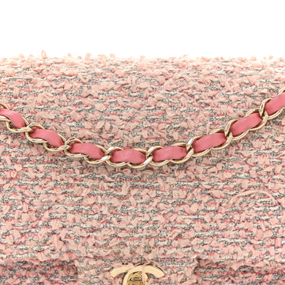 Chanel Tweed Medium Double Flap Pink 16 of 23