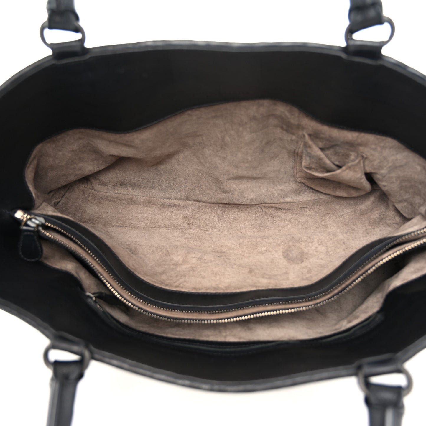 Intrecciato Rugiada Vintaga Medium Shopper Black