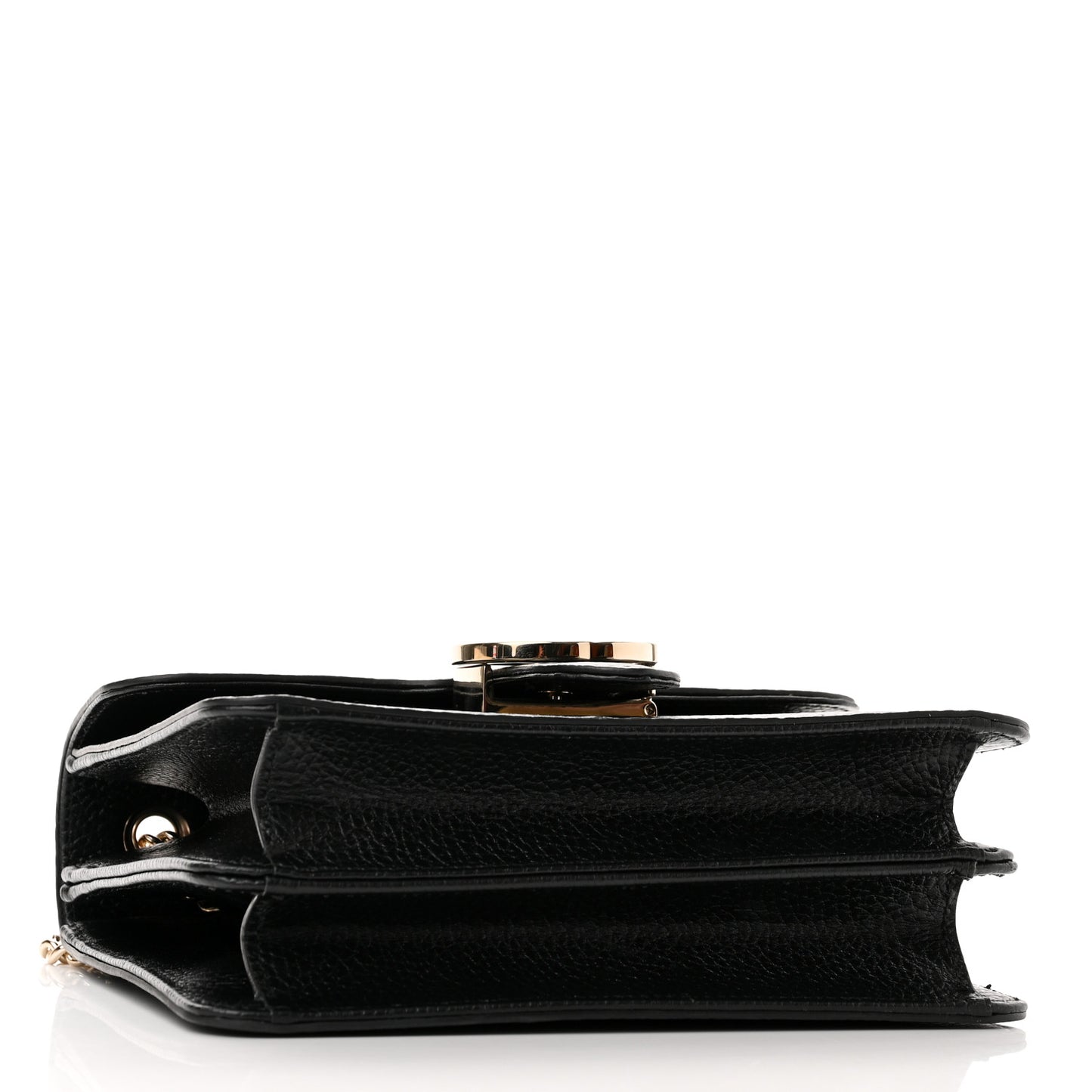 Dollar Calfskin Small Interlocking G Shoulder Bag Black