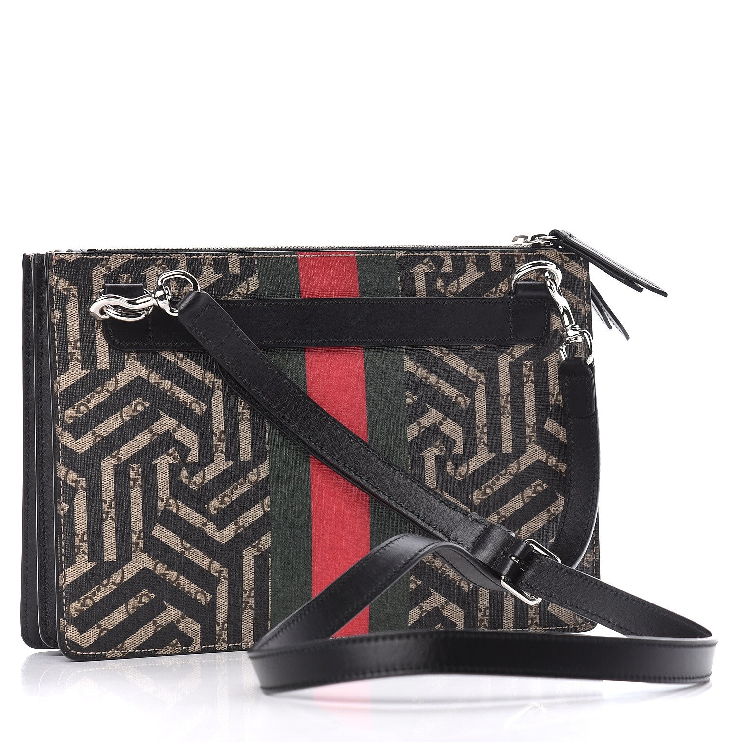 Gucci GG Supreme Monogram Caleido Web Messenger Beige Ebony 3 of 13