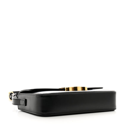 Celine Shiny Calfskin Triomphe Shoulder Bag Black 4 of 10
