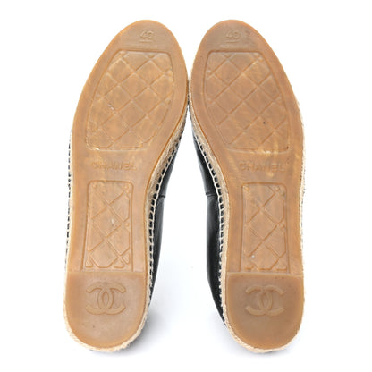 Chanel Lambskin CC Espadrilles 40 Black 6 of 10