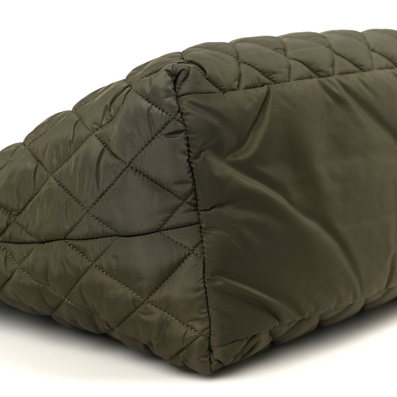 Chanel Nylon Quilted Small Coco Cocoon Tote Khaki 8 of 9