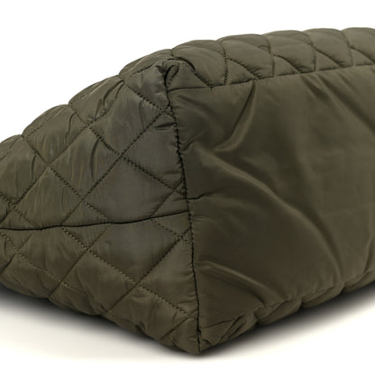 Chanel Nylon Quilted Small Coco Cocoon Tote Khaki 8 of 9