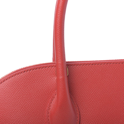 Balenciaga Signature Grained Calfskin Logo M Ville Top Handle Bag Rouge Coquelicot Black 11 of 19