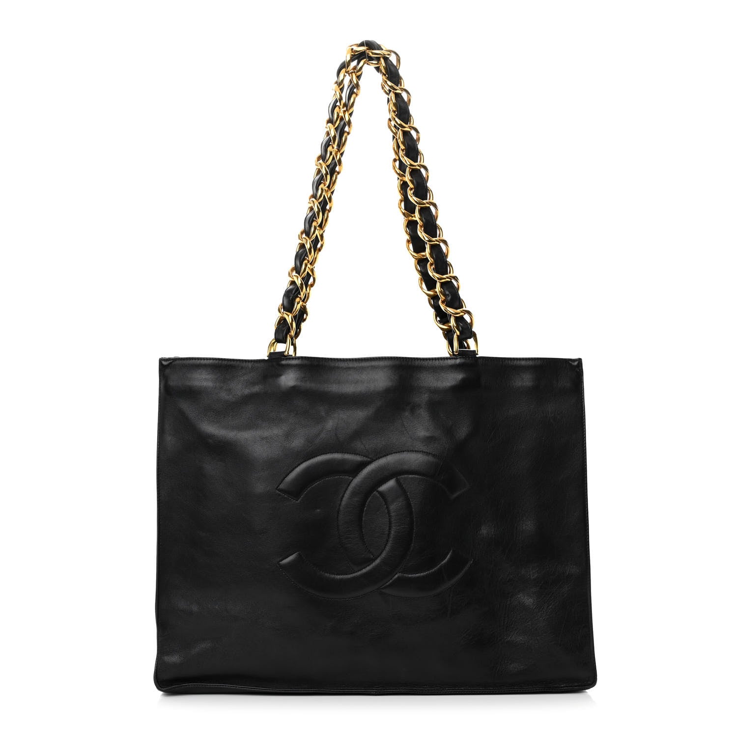Chanel Lambskin CC Tote Black 1 of 16