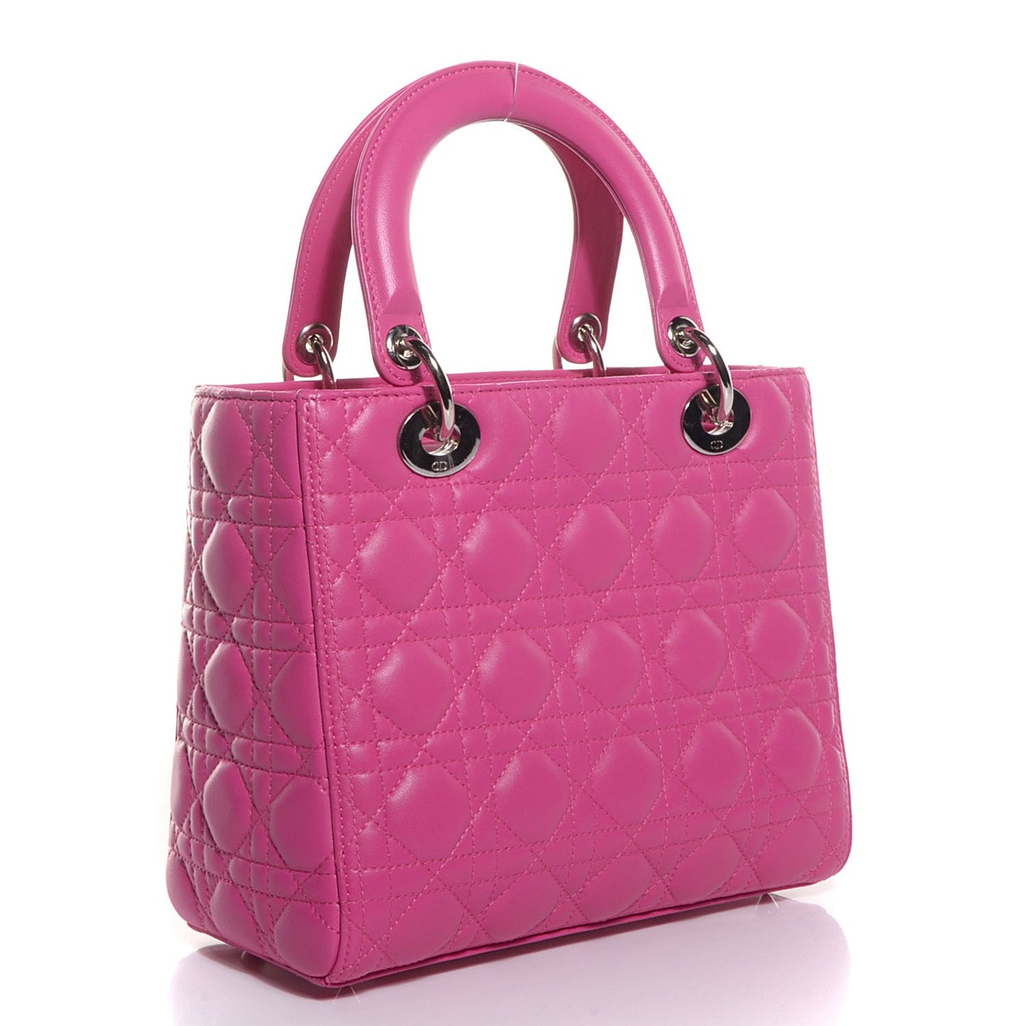 Lambskin Cannage Medium Lady Dior Pink