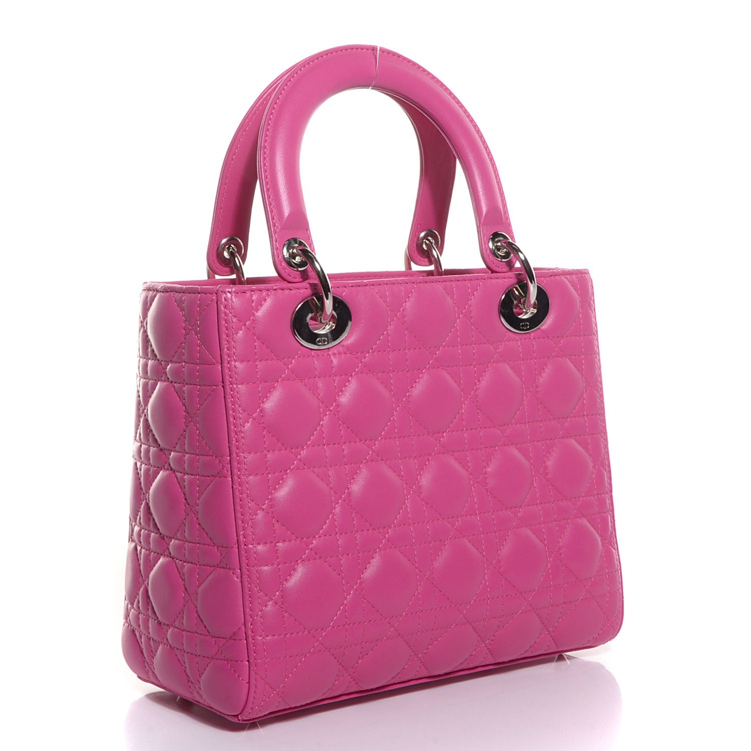 Christian Dior Lambskin Cannage Medium Lady Dior Pink 3 of 7