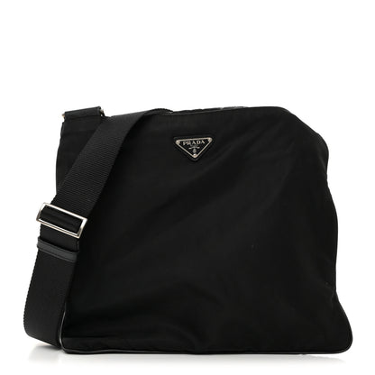 Prada Nylon Vela Flat Messenger Bag Black 1 of 10