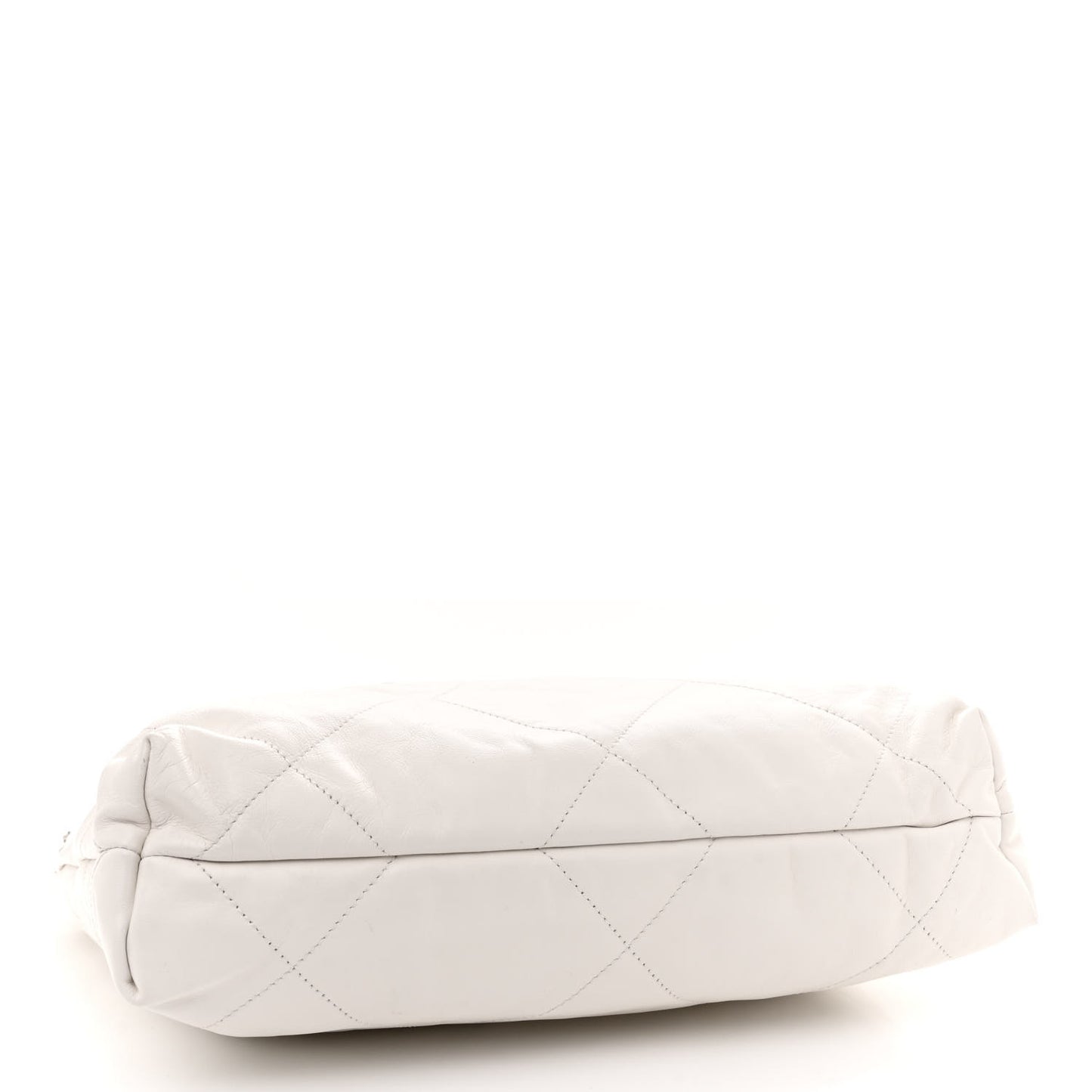 Shiny Calfskin Quilted Small Chanel 22 White