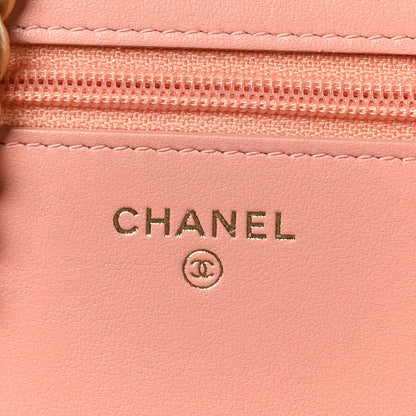 Chanel Caviar Quilted Boy Wallet On Chain WOC Pink 5 of 11