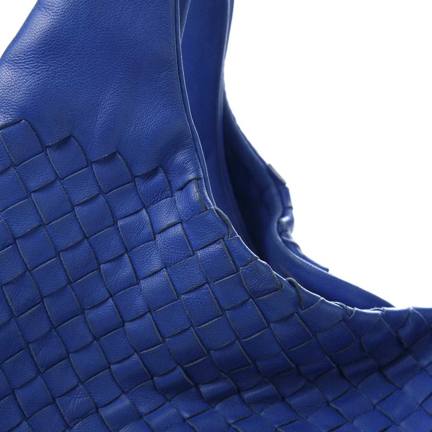 Nappa Intrecciato Large Campana Signal Blue