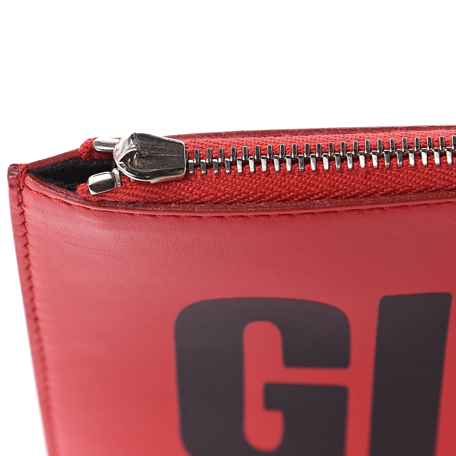 Givenchy Calfskin Logo Zip Pouch Red 12 of 13