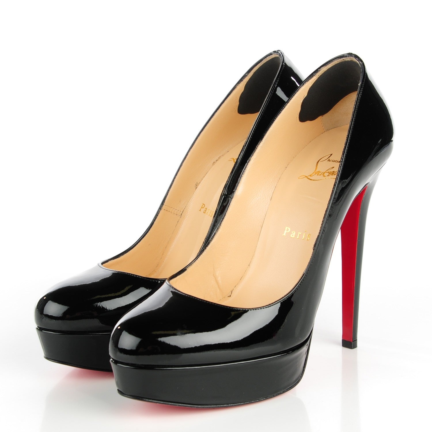 Christian Louboutin Patent Bianca 140 Pumps 39 Black 3 of 8