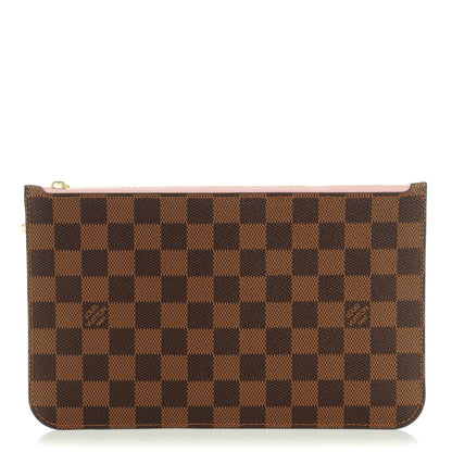 Louis Vuitton Damier Ebene Neverfull MM GM Pochette Rose Ballerine 1 of 7