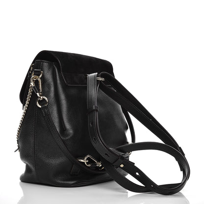 Chloe Suede Calfskin Medium Faye Backpack Black 4 of 9
