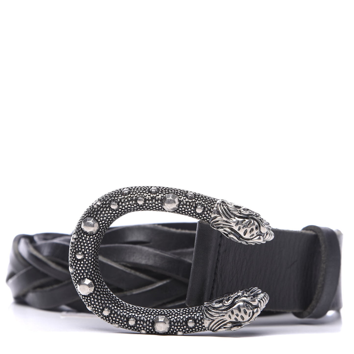 Calfskin Dionysus Braided Belt 95 38 Black