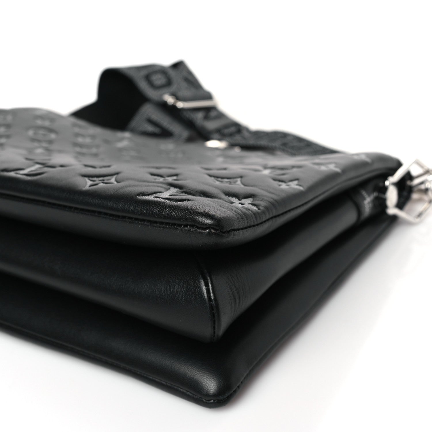 Louis Vuitton Lambskin Embossed Monogram Coussin MM Black Gray 8 of 8
