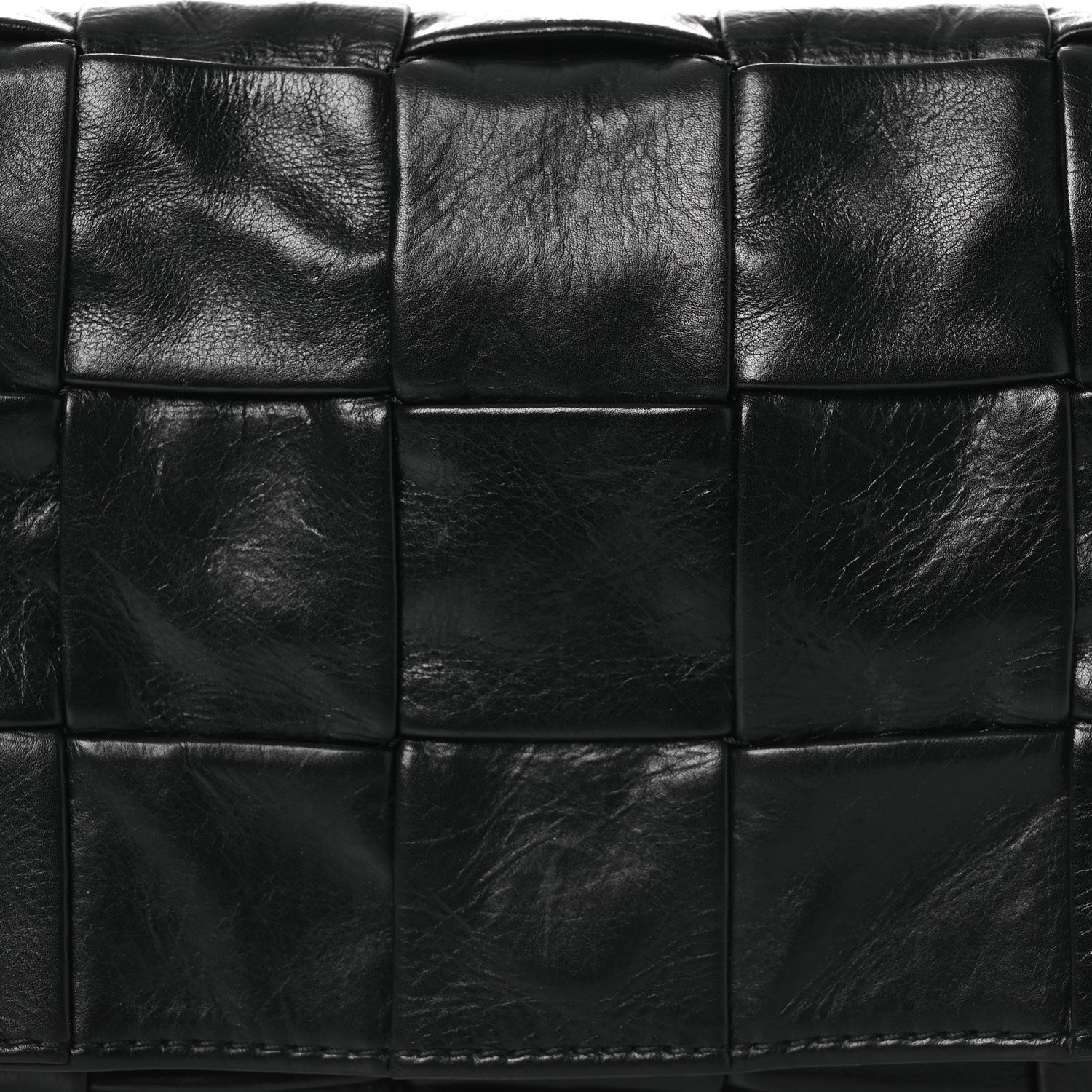 Bottega Veneta Paper Calfskin Maxi Intrecciato Small Cassette Crossbody Bag Black 7 of 13