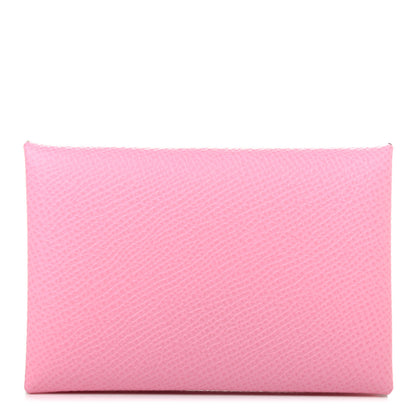 Hermes Epsom Calvi Card Case 5P Pink 1 of 7