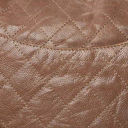 Chanel Grained Calfskin Quilted Maxi Elastic Flap Taupe 10 of 14