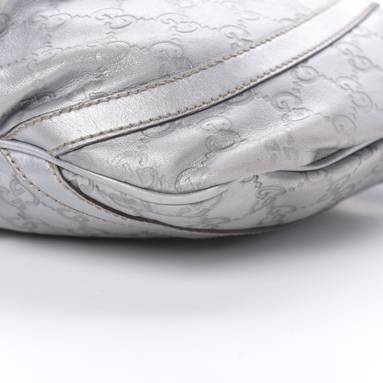 Gucci Guccissima Small D Ring Messenger Silver 10 of 19