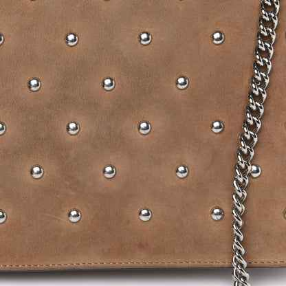 Gucci Suede Crystal Small Interlocking G Shoulder Bag Taupe 10 of 11