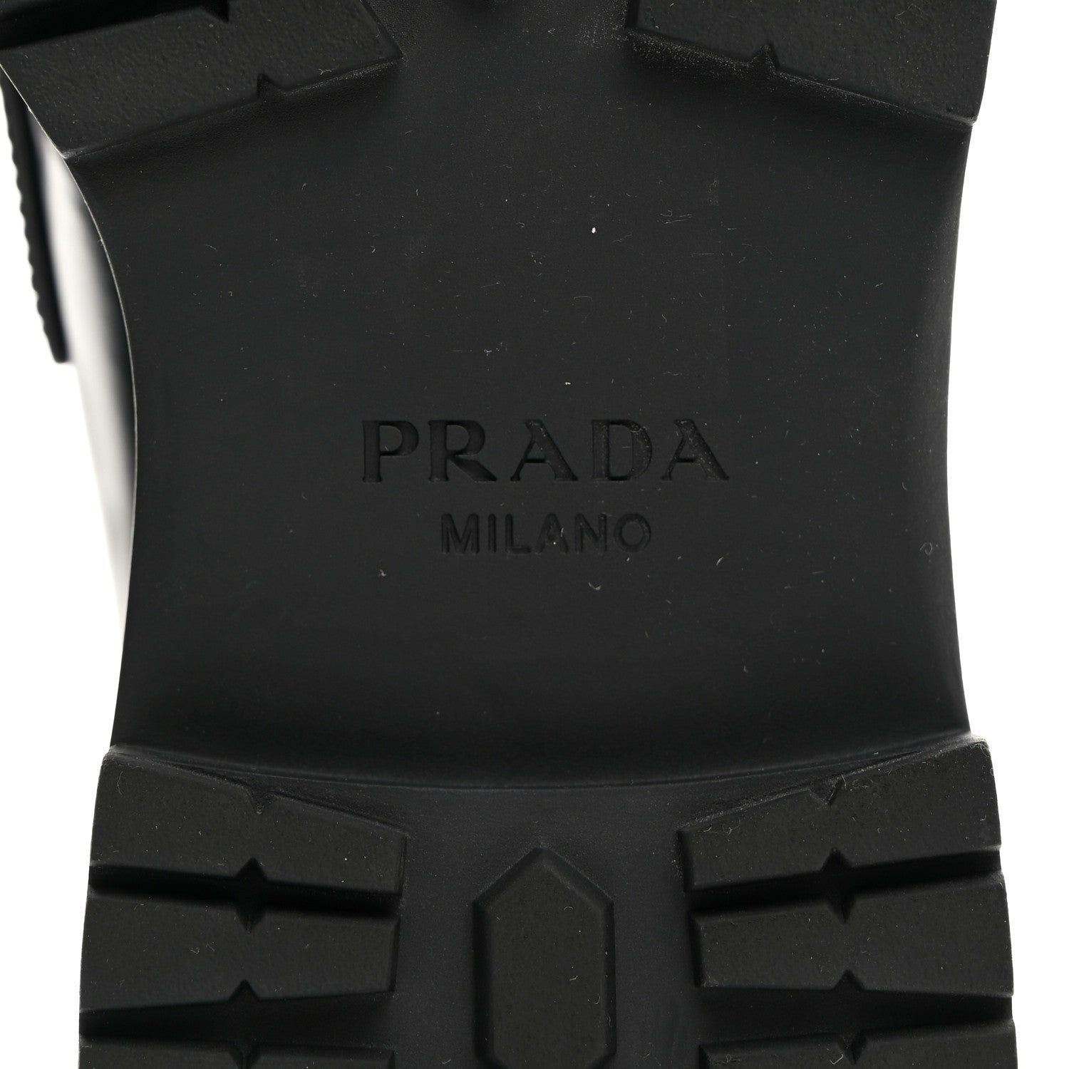 Prada Spazzolato Metal Triangle Logo Double Chocolate Loafers 38 Black 8 of 8