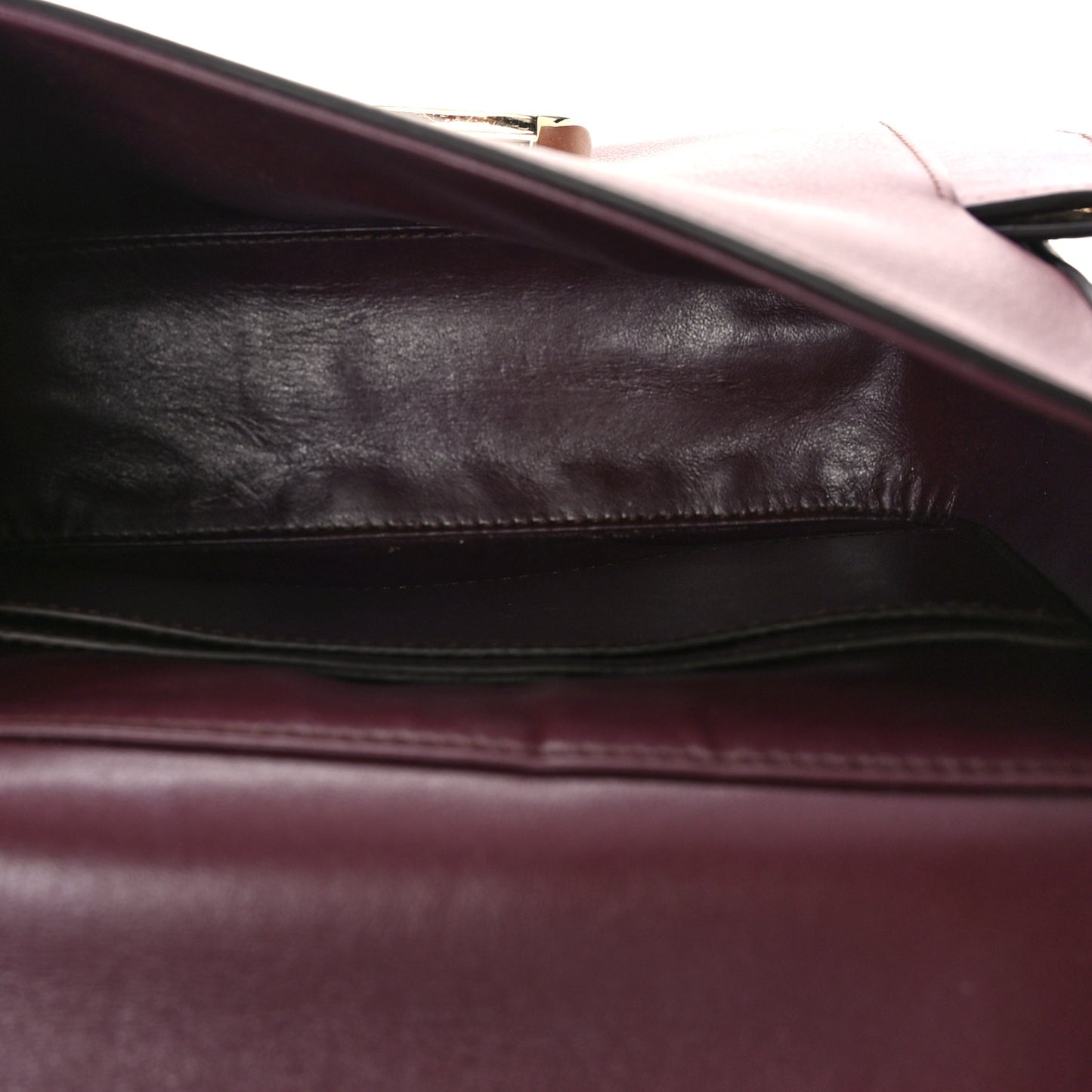 Calfskin Gancini Lock Flap Crossbody Burgundy